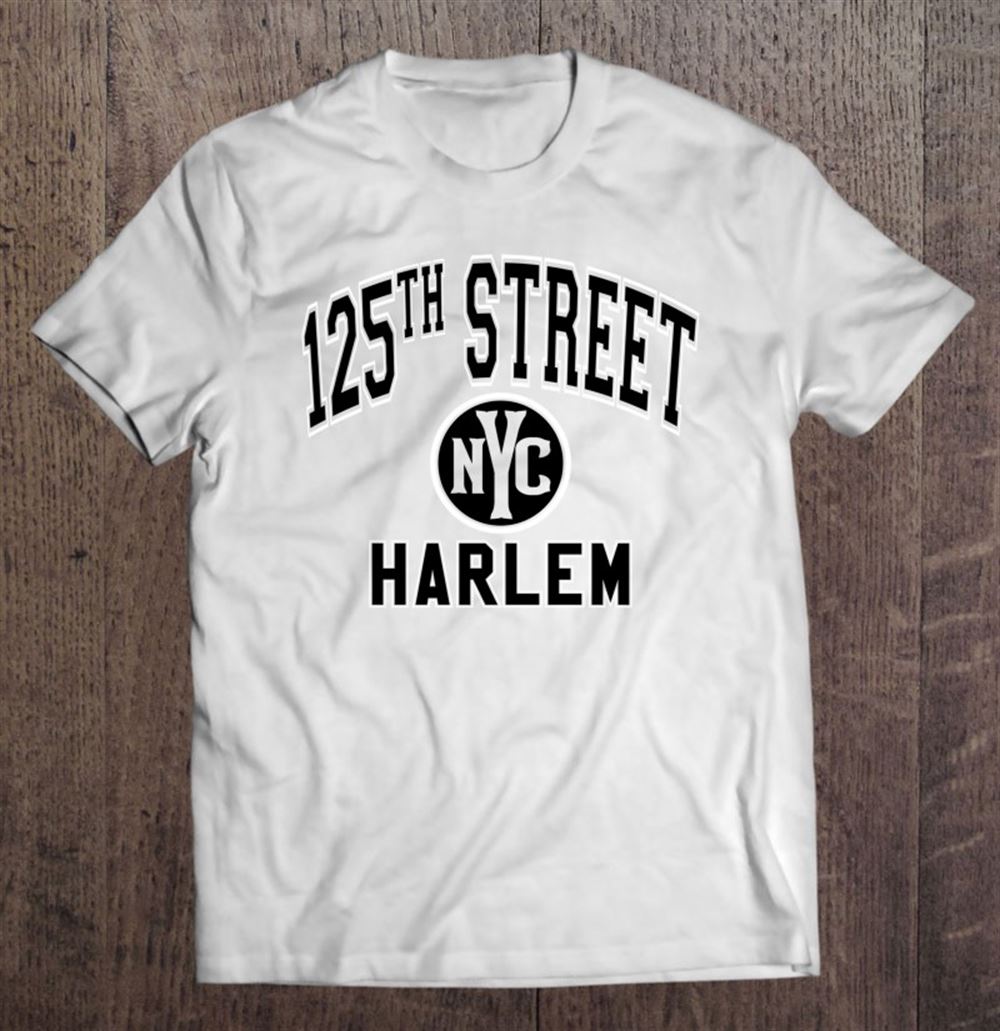 Special Harlem 125th Street Nyc Varsity Style Black Print 