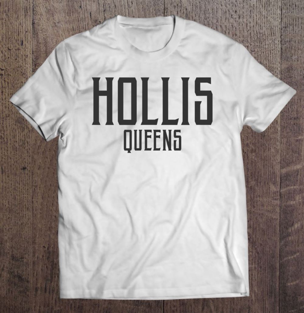 Attractive Hollis Queens Ny Vintage Text Black With Black Print 