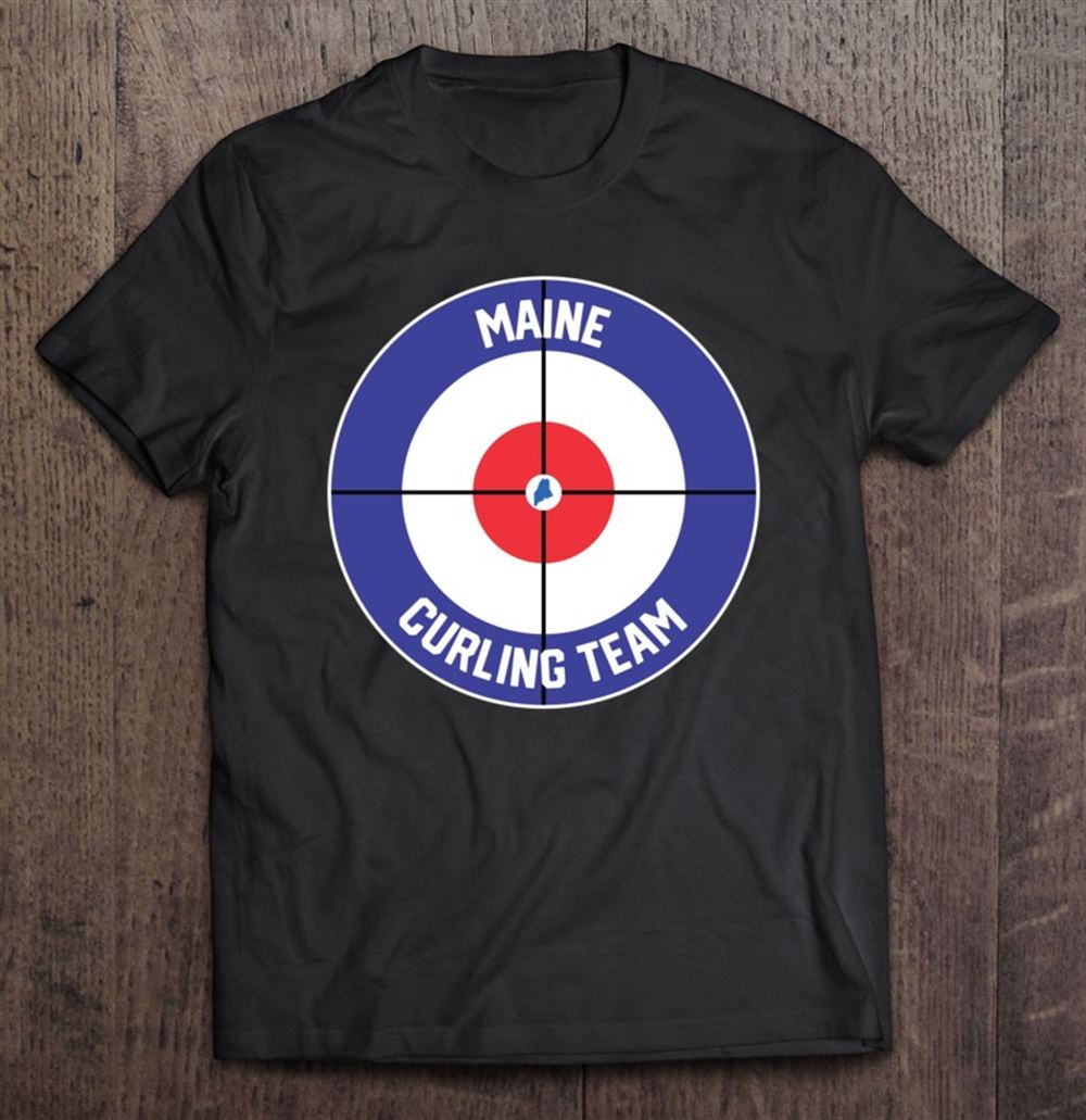 Gifts Maine Curling Team Sweep Rock Me State Outline 