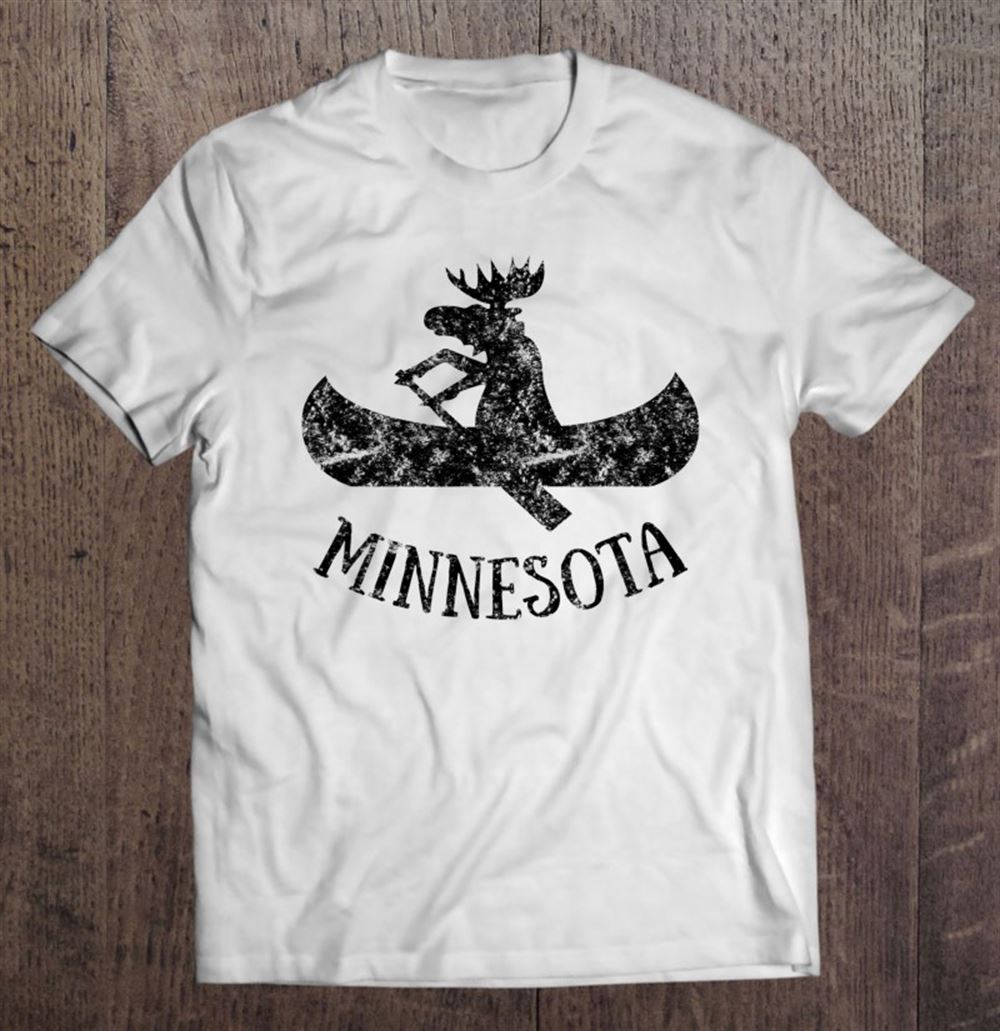 Gifts Minnesota Moose Shirt Funny Moose Canoe Gift 
