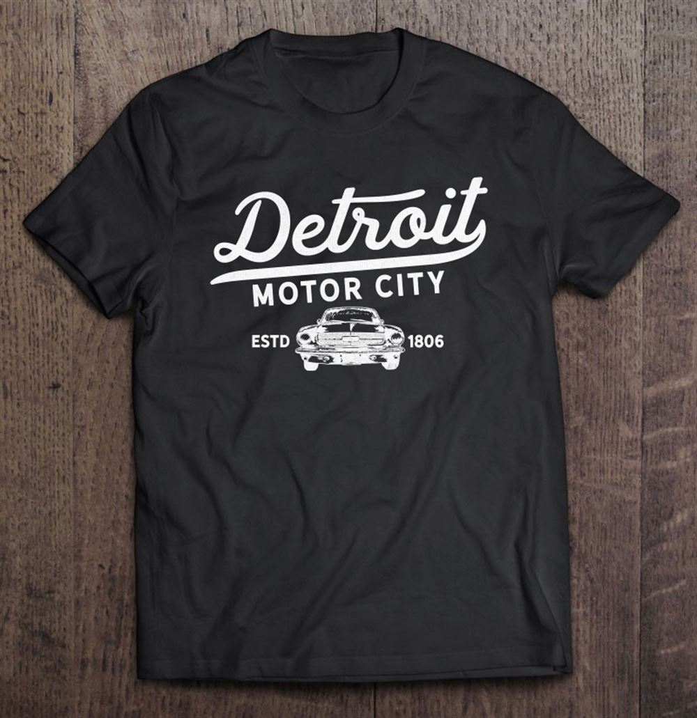 Great Motor City Muscle Car Detroit Novelty Vintage 1806 Throwback Pullover 