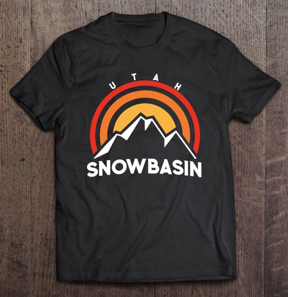 Great Retro Snowbasin Ski Resort Utah Mountain Graphic 