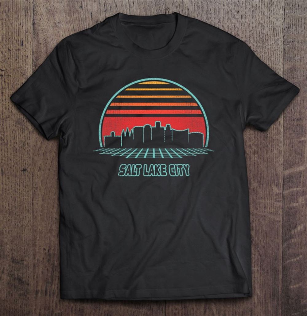 Awesome Salt Lake City Skyline Retro 80s Style Souvenir Gift 