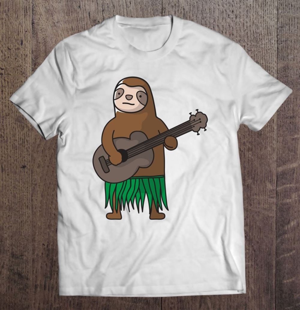 Happy Sloth Ukulele Luau Cute Funny Hawaii Animal Gift 