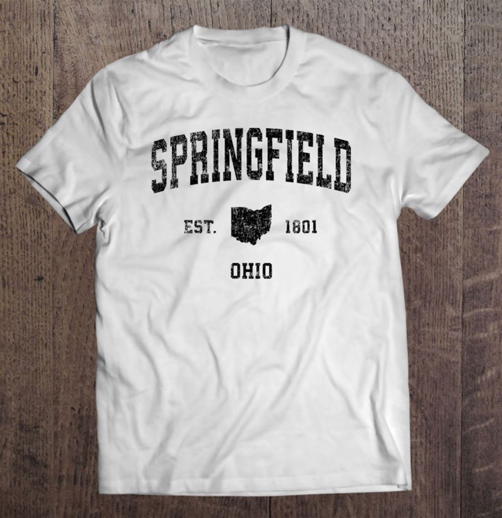 Amazing Springfield Ohio Oh Vintage Sports Design Black Print 