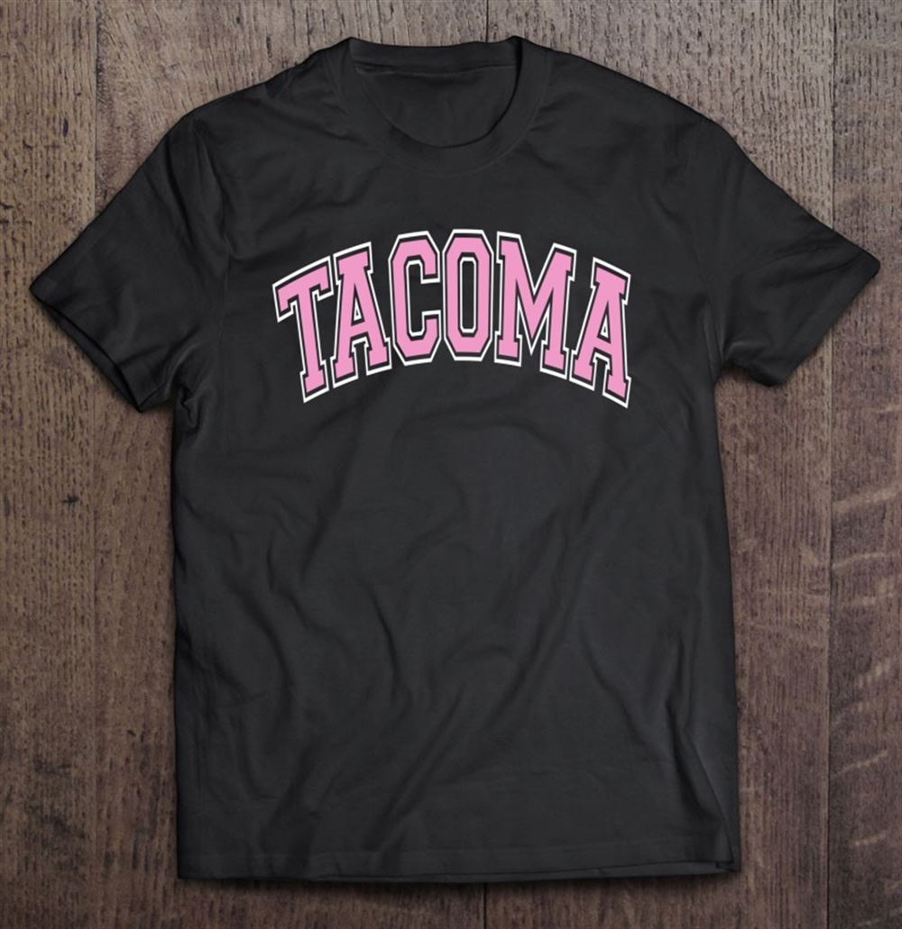 Attractive Tacoma Washington Wa Varsity Style Pink Text 