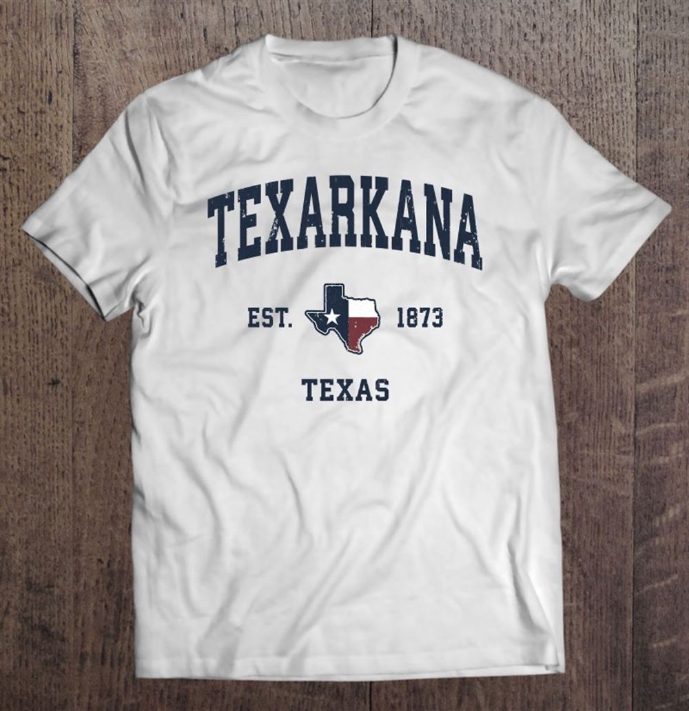 Best Texarkana Texas Tx Vintage State Flag Sports Navy Design Pullover 
