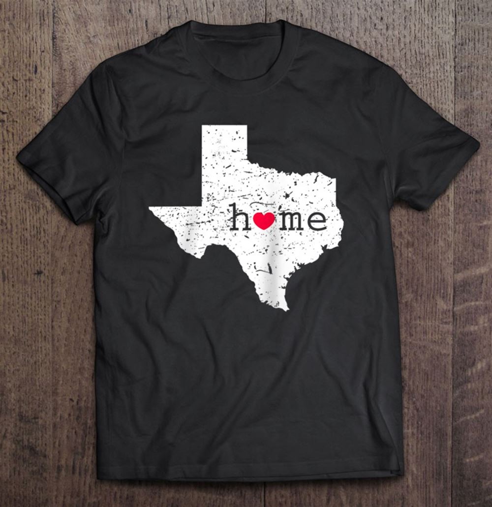 Awesome Texas Home Distressed Tx State Map With Heart Gift Raglan Baseball 