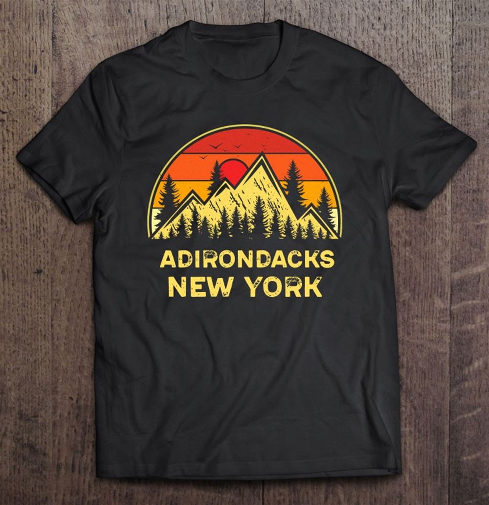 Interesting Vintage Adirondacks New York Ny Mountains Hiking Souvenir Pullover 