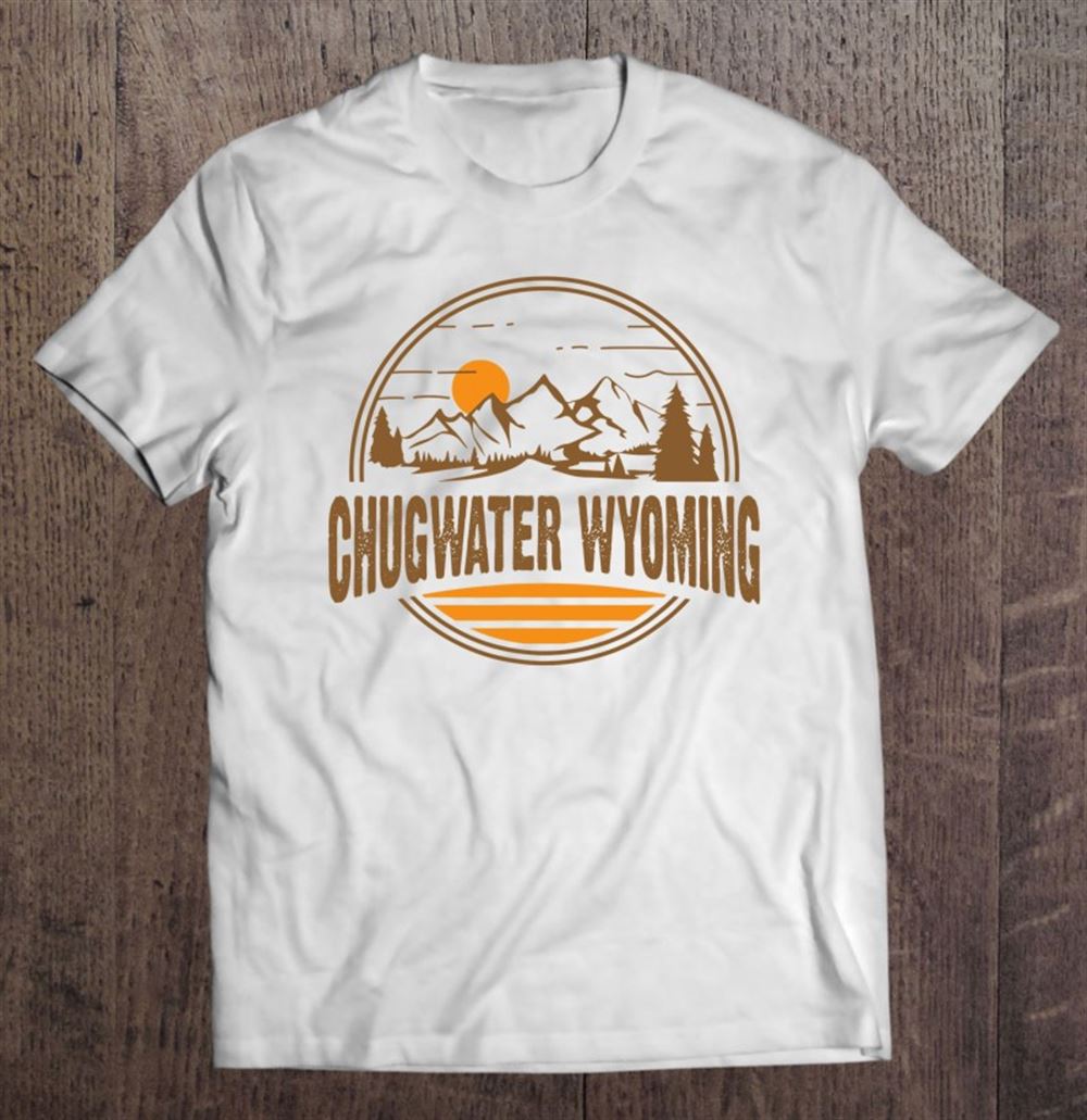 Attractive Vintage Chugwater Wyoming Mountain Hiking Souvenir Print 