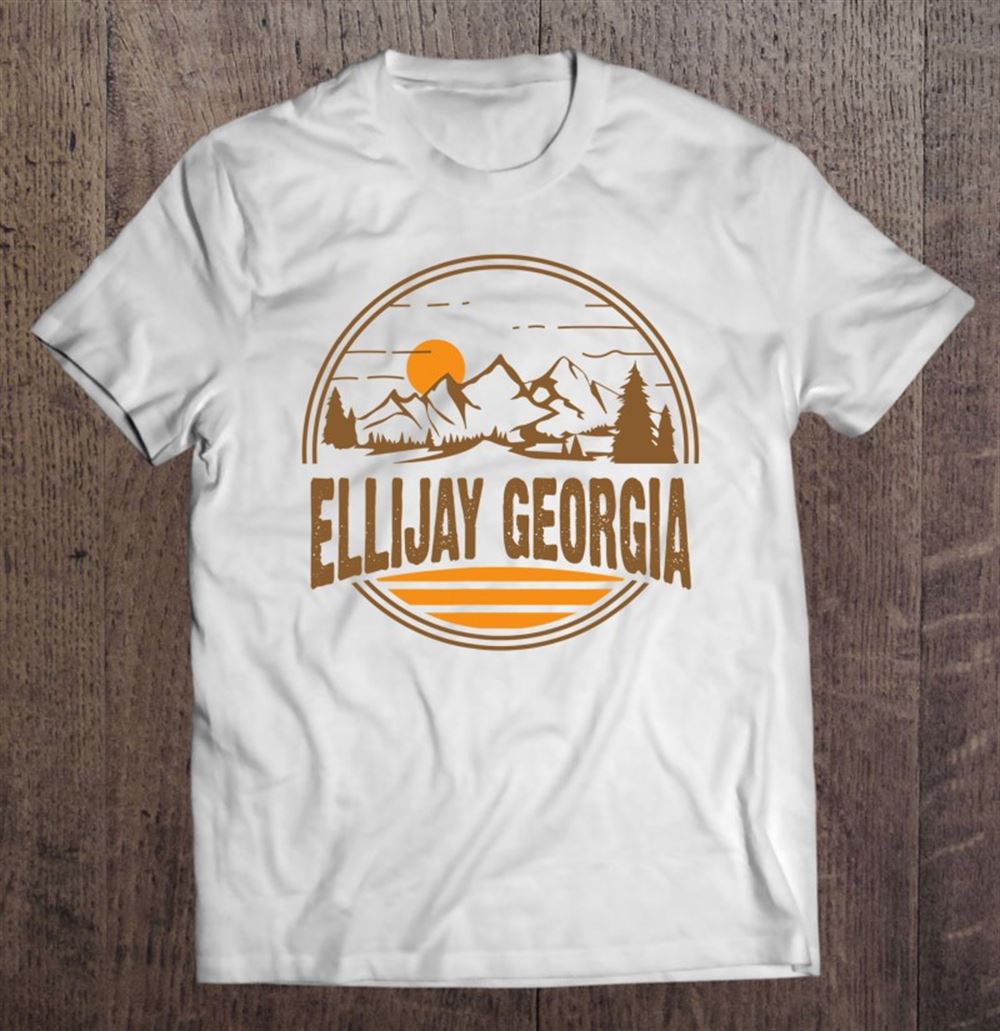 Happy Vintage Ellijay Georgia Mountain Hiking Souvenir Print 