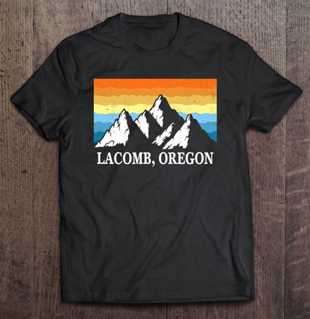 Great Vintage Lacomb Oregon Mountain Hiking Souvenir Print 