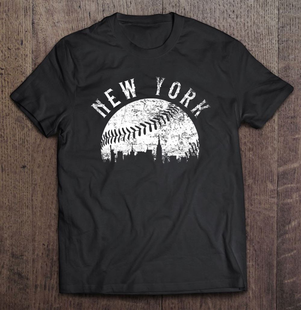 Best Vintage New York Skyline Womens Ny Baseball Apparel 
