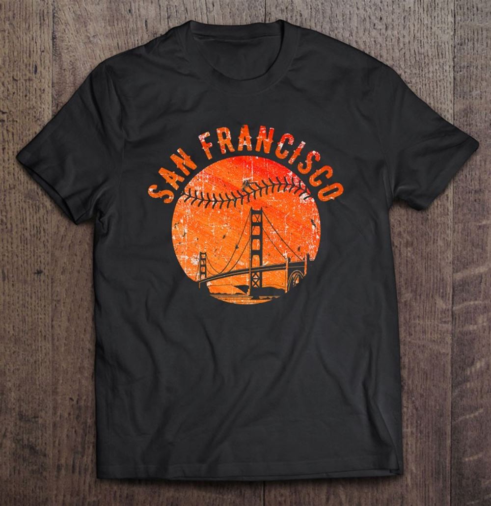 Awesome Vintage San Francisco Skyline Golden Gate Bridge Sf Baseball 