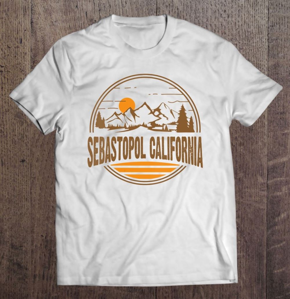 Attractive Vintage Sebastopol California Mountain Hiking Souvenir Print 