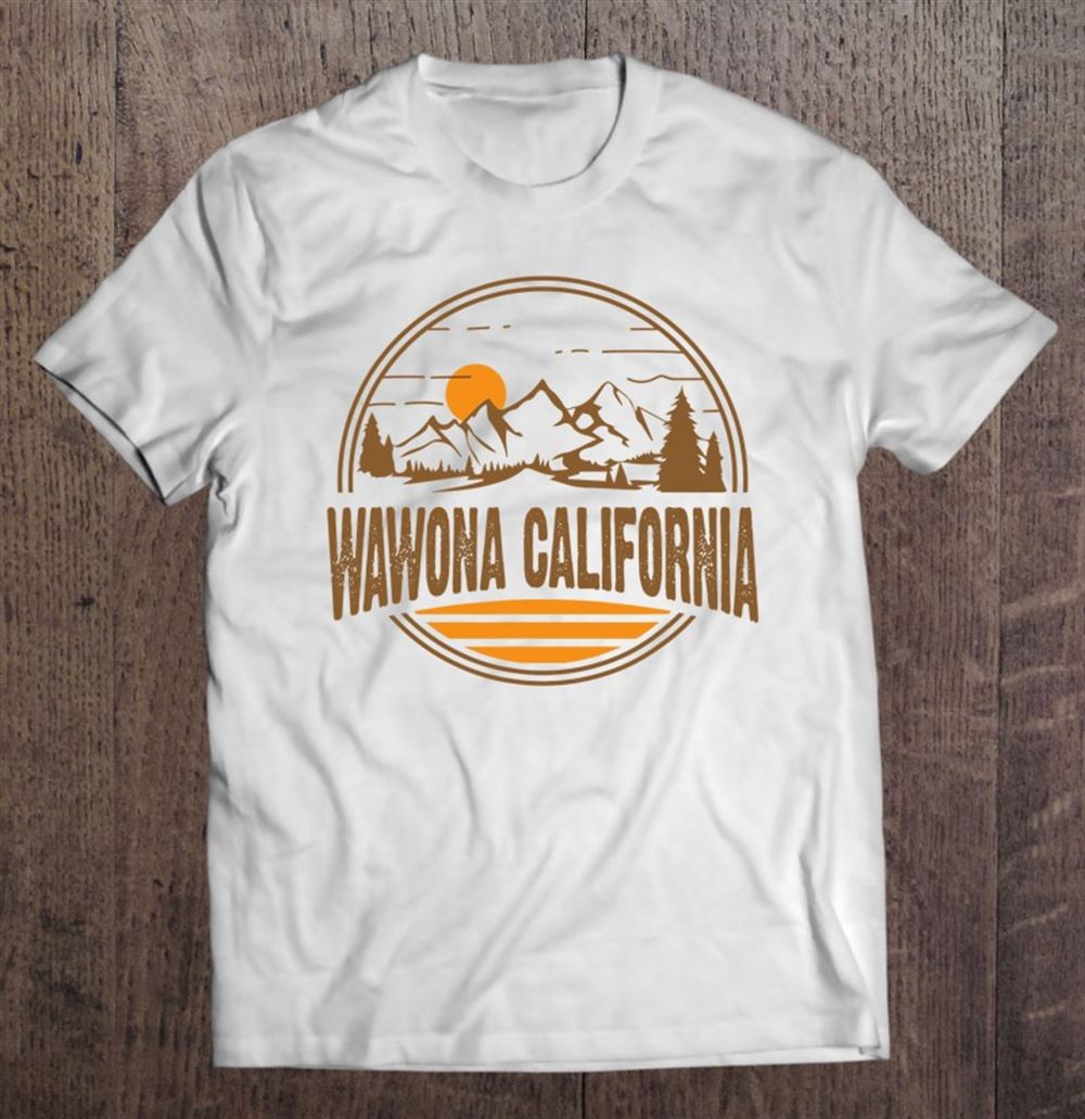 Awesome Vintage Wawona California Mountain Hiking Souvenir Print 