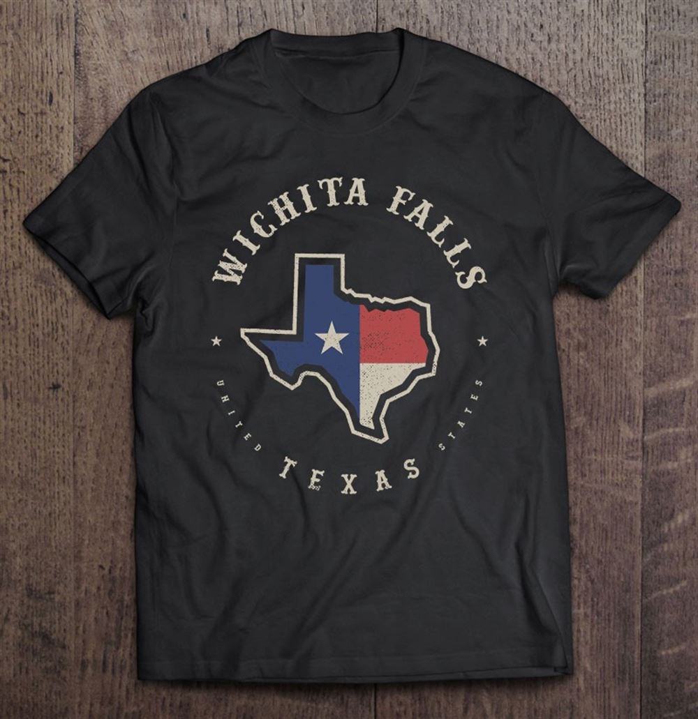 Limited Editon Vintage Wichita Falls Texas State Flag Map Souvenir Gift 