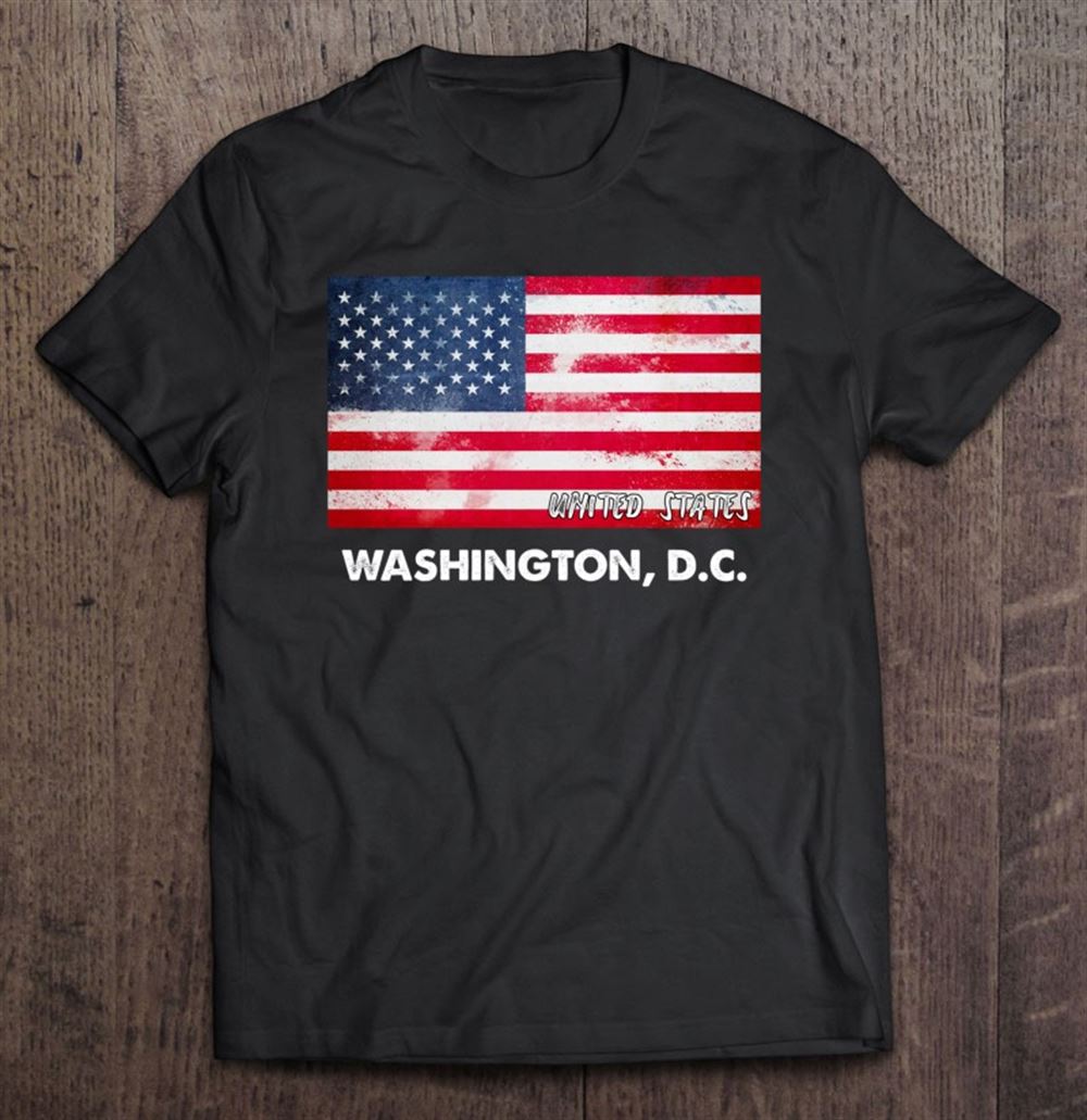 Happy Washington Dc United States American Flag 