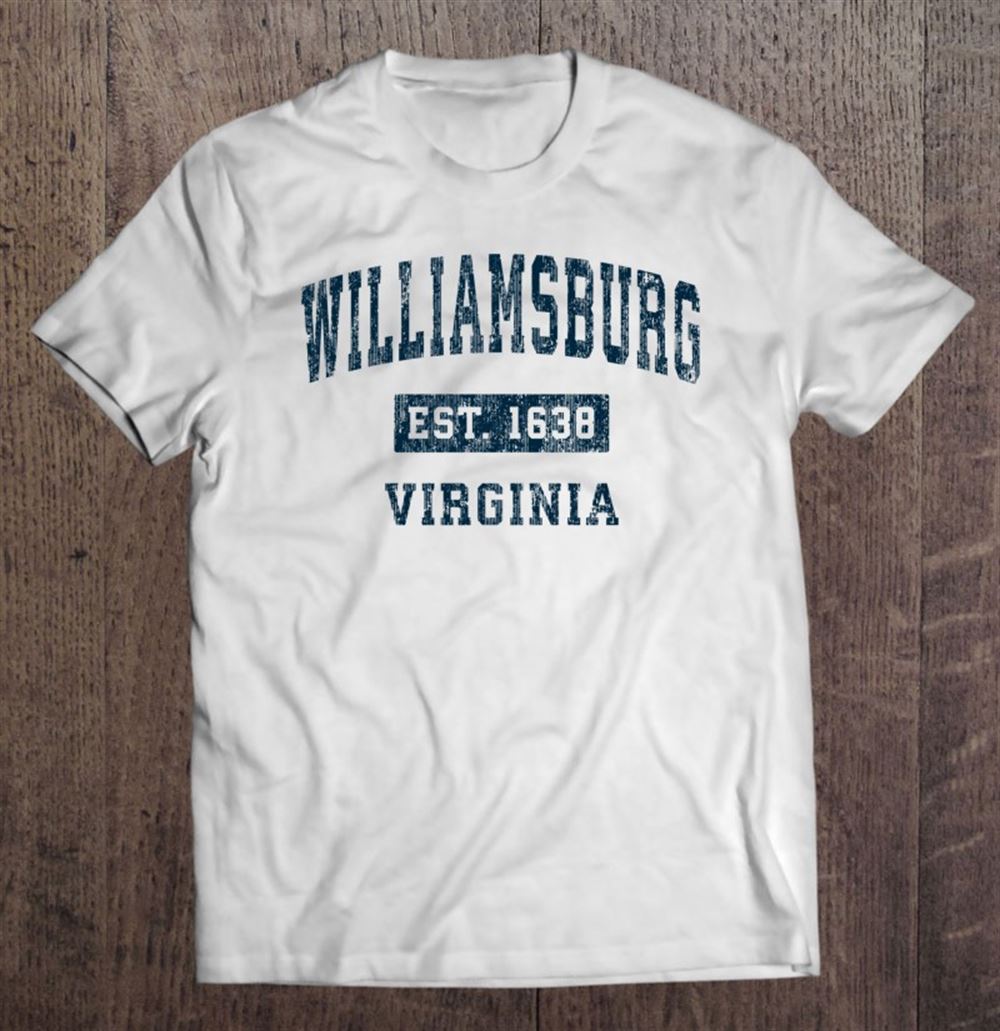 Interesting Williamsburg Virginia Va Vintage Sports Design Navy Print 