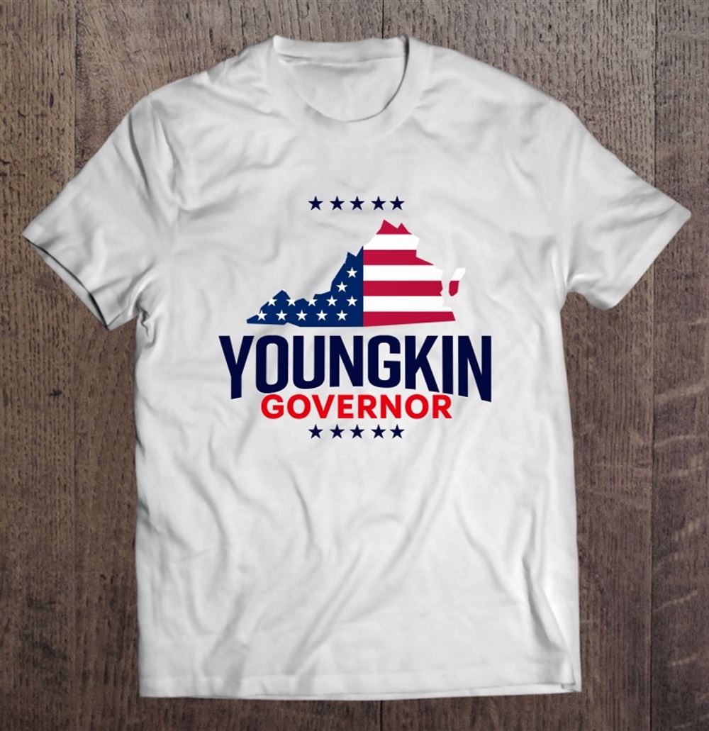 Gifts Youngkin Governor American Flag Virginia Map 