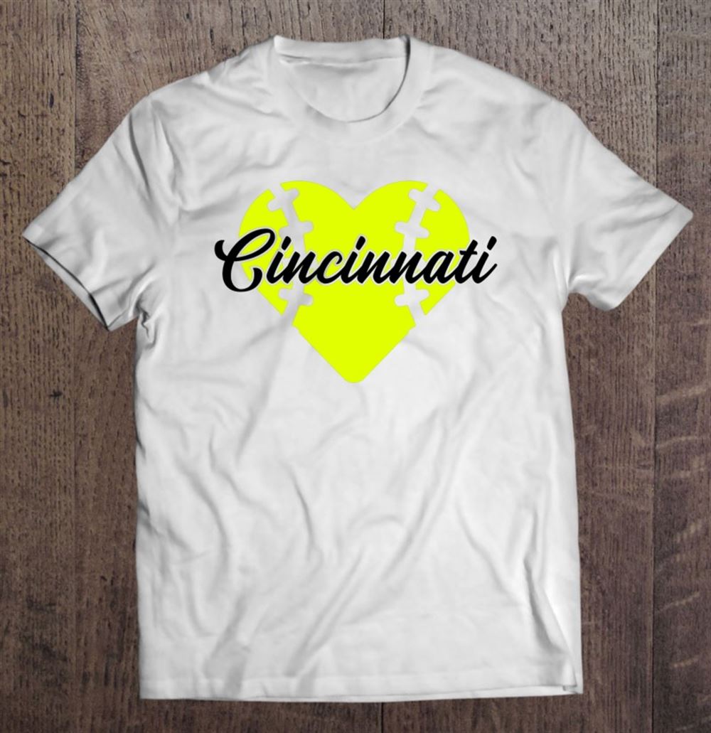 Limited Editon Cincinnati I Love Baseball Heart Script 