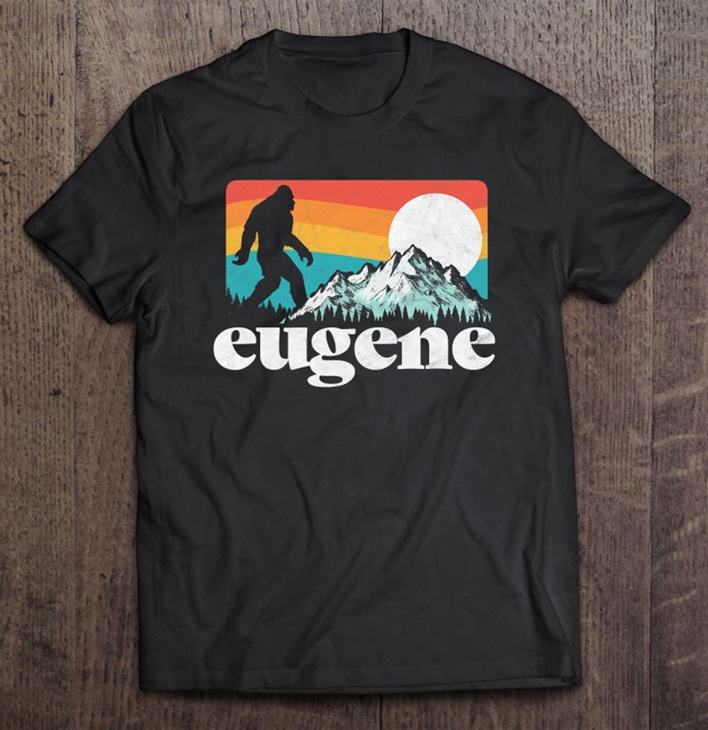 Gifts Eugene Oregon Bigfoot Mountains Retro 