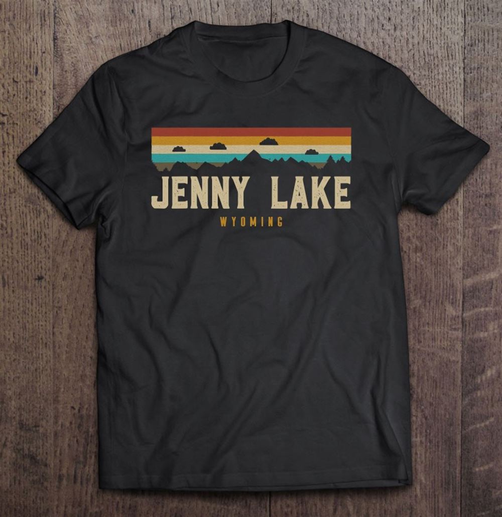 High Quality Jenny Lake Vintage Mountains Hiking Camping Wyoming Retro 