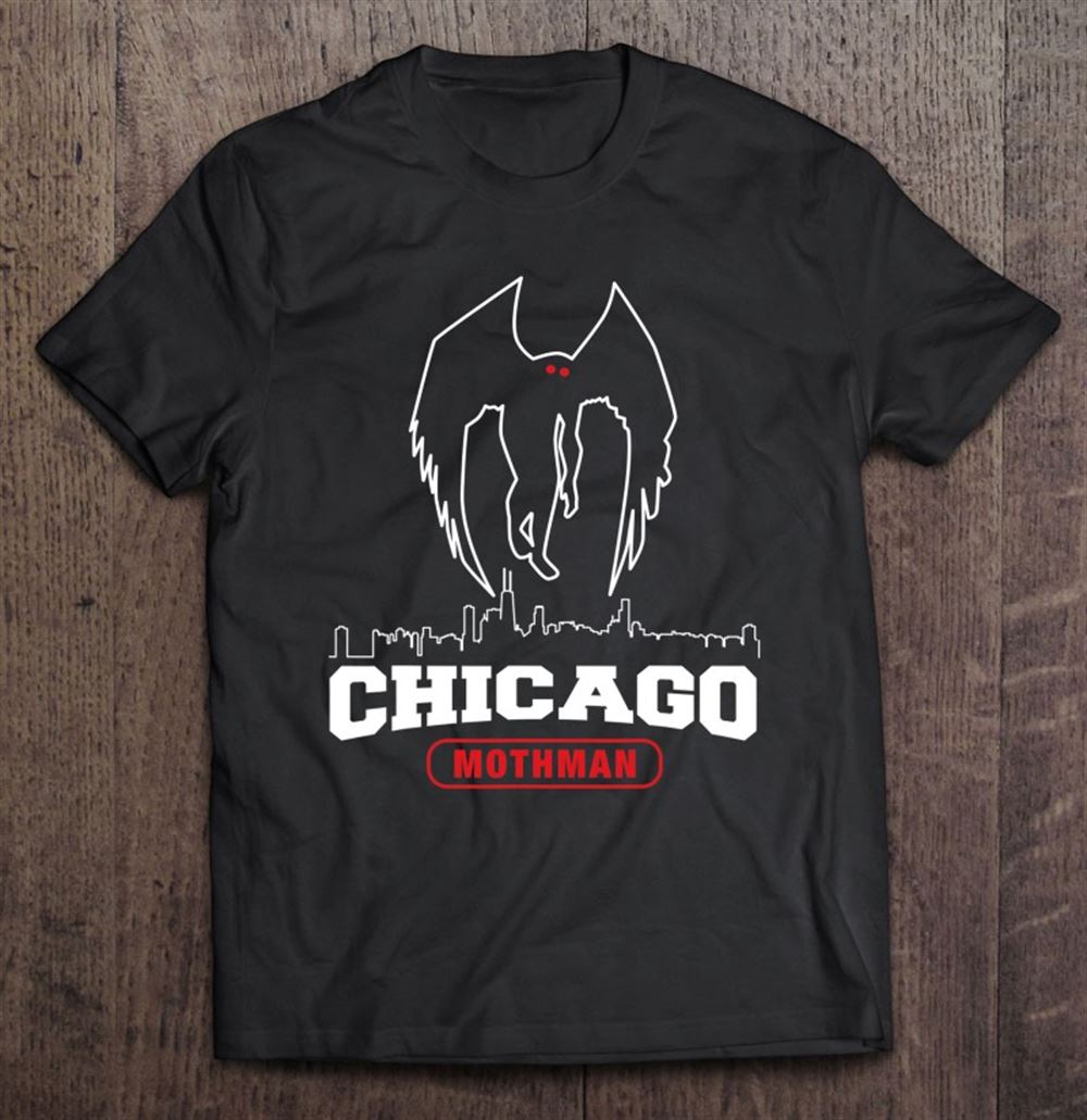 Attractive Mothman Shirt For Chicago Monster Fans 