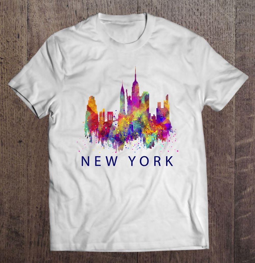 High Quality New York Skyline Splash Coloring New York City Landmarks 