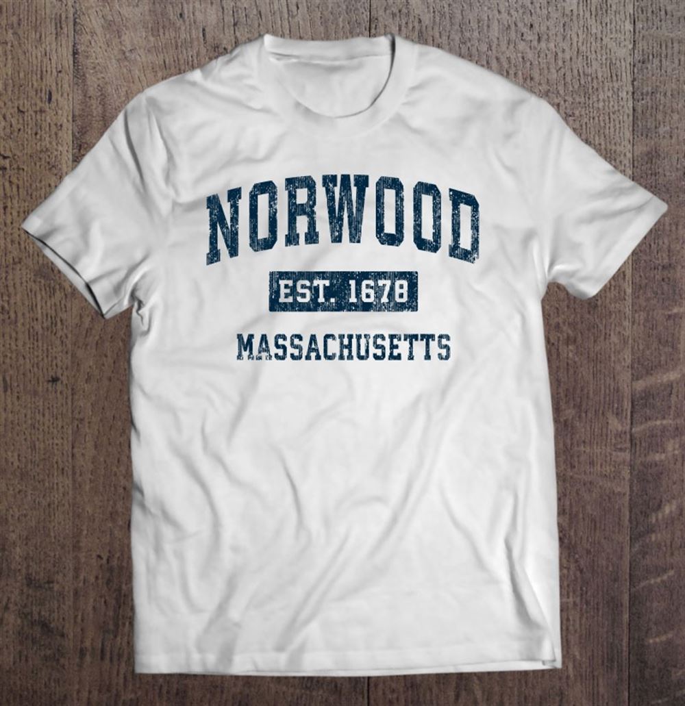 Attractive Norwood Massachusetts Ma Vintage Sports Design Navy Print 