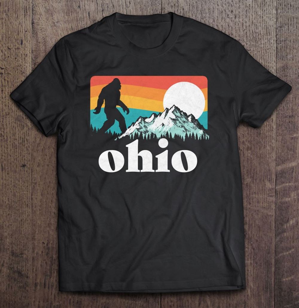 Best Ohio Retro State Pride Bigfoot Mountains 