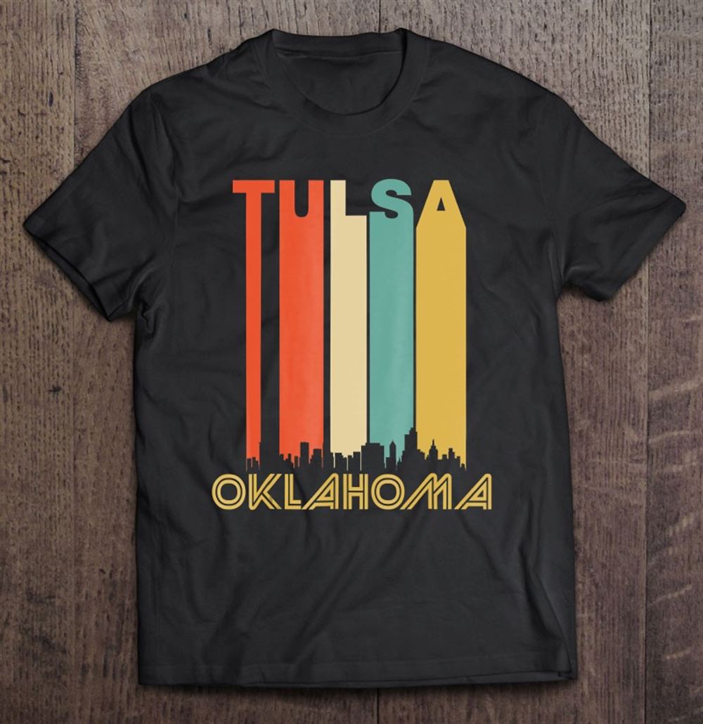 Great Retro 1970s Tulsa Oklahoma Cityscape Downtown Skyline 