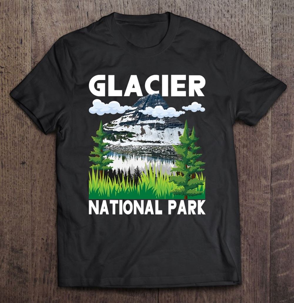 Awesome Retro Glacier National Park Hiking Camping Lover 