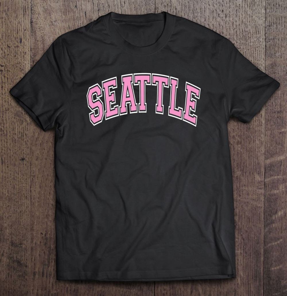 Amazing Seattle Washington Wa Varsity Style Pink Text 