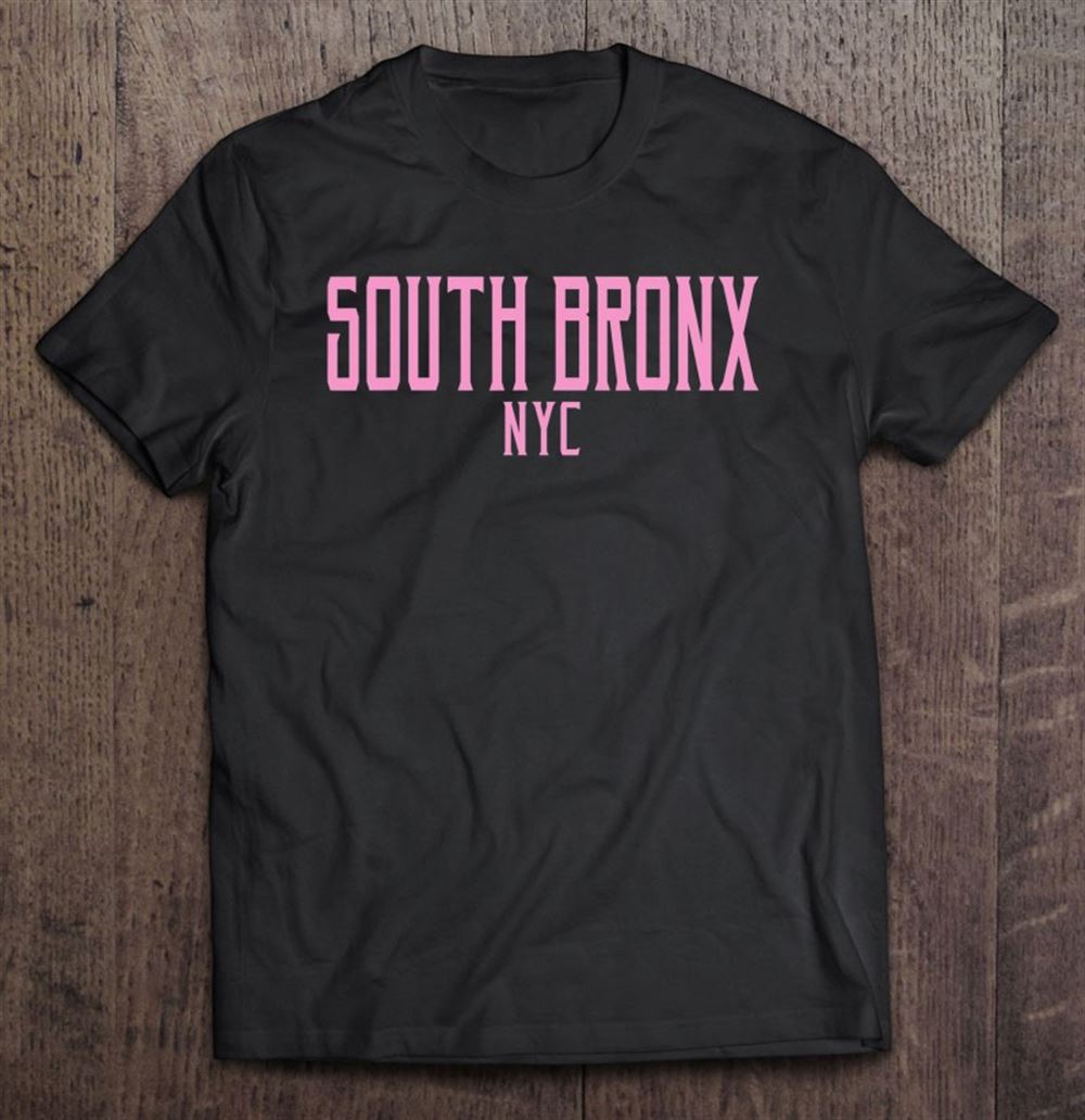 Promotions South Bronx Nyc Vintage Text Pink Print 
