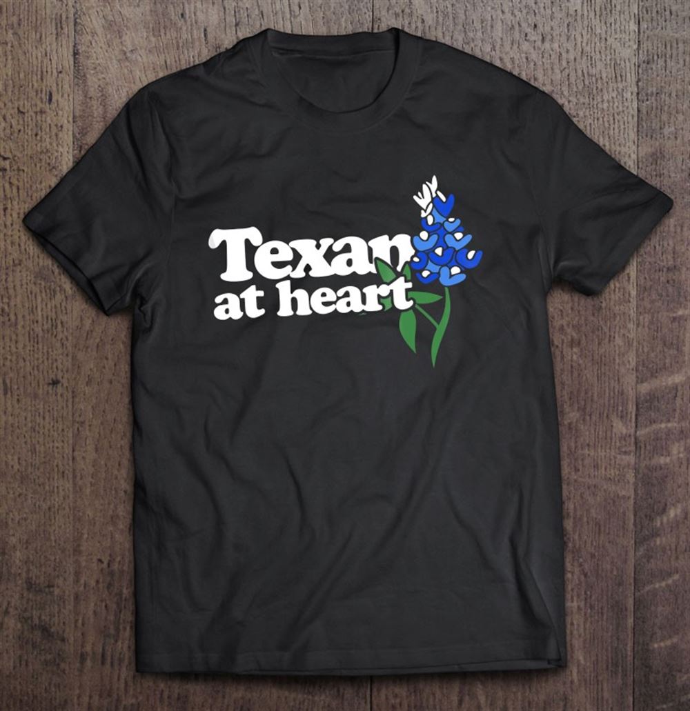 Happy Texan At Heart Tshirt Texas Bluebonnets Tee Shirt Texas 