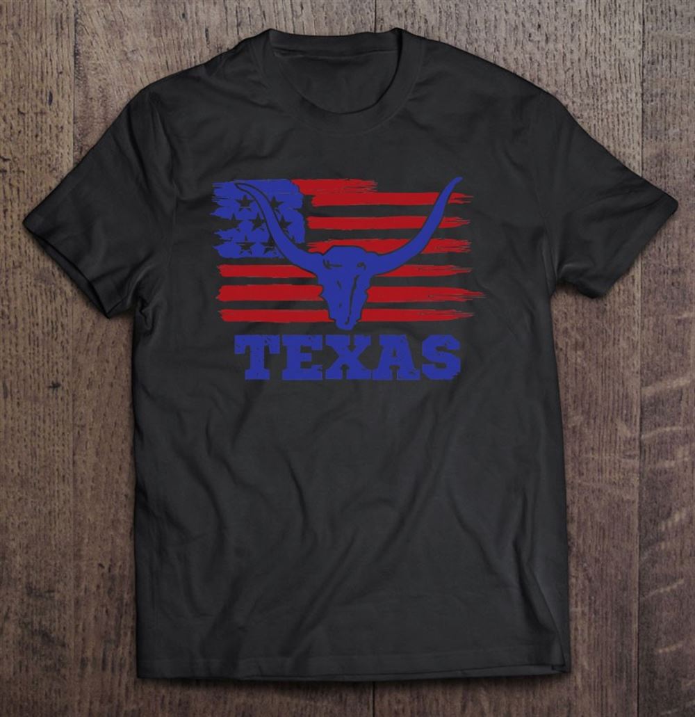 Gifts Texas 4th Of July Usa Flag Longhorn Independence Day 