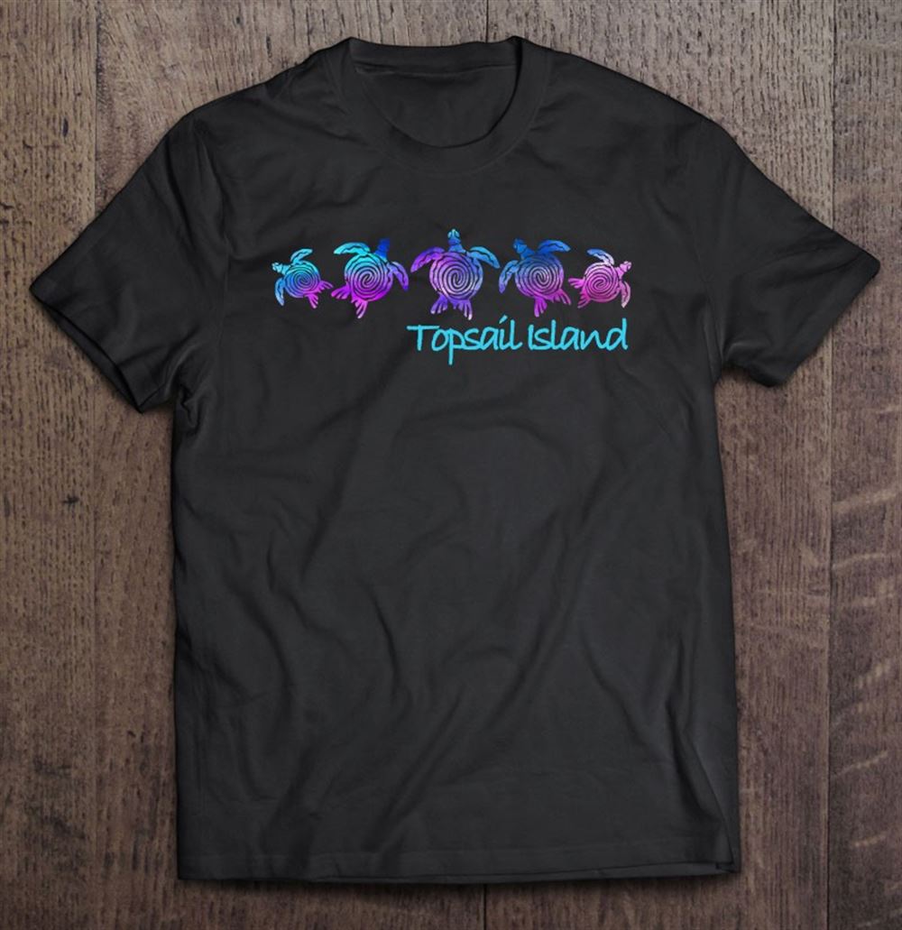 Happy Topsail Island Beach Design Tribal Turtle Gift 