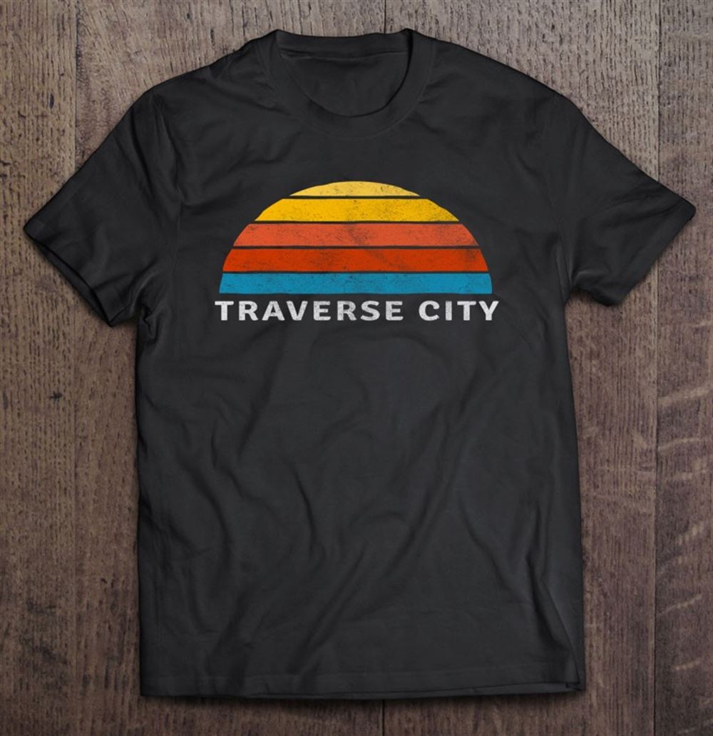 Interesting Traverse City Retro Sunset Design 