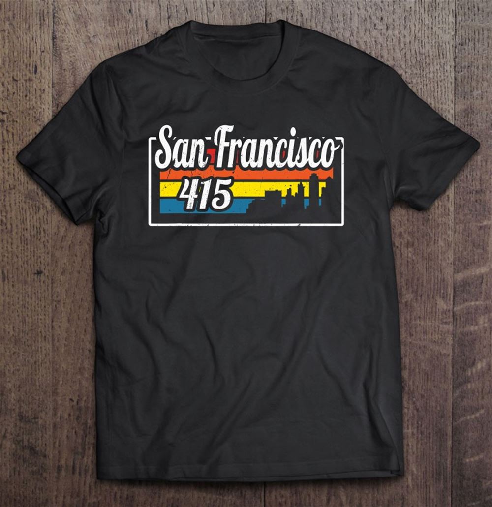 Amazing Vintage San Francisco City Skyline 415 California State Gift 