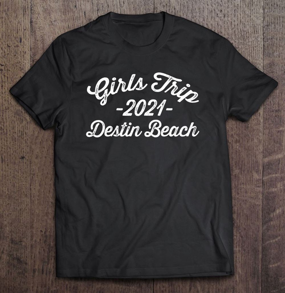 Happy Womens Girls Trip 2021 Destin Beach Florida Vintage Design Vacation 