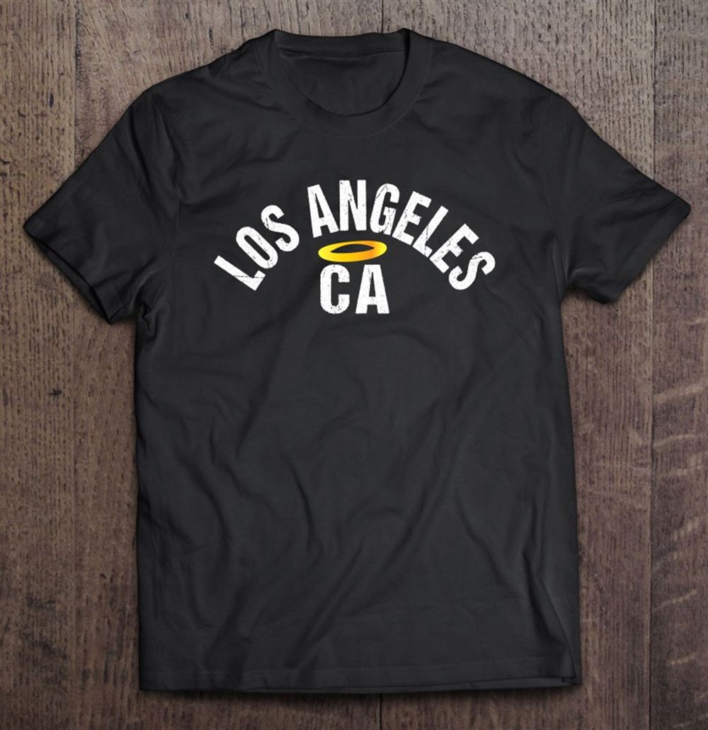 Great Womens Halo La Los Angeles Halo Angel La Classic Sports Fan Gear V-neck 