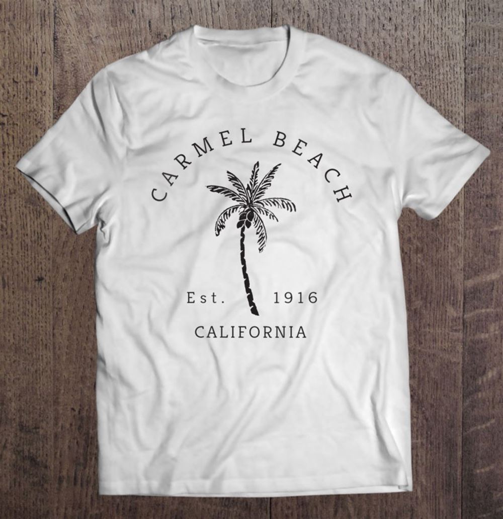 Promotions Womens Retro Cool Vintage Carmel California Palm Tree Novelty Art V-neck 
