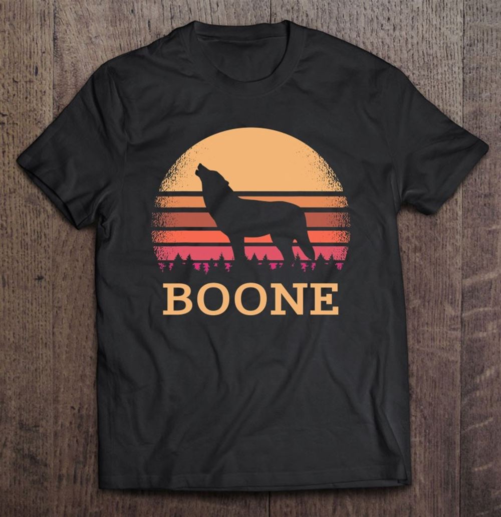 Promotions Boone North Carolina Vintage Wolf 80s Nc Distressed Sunset 