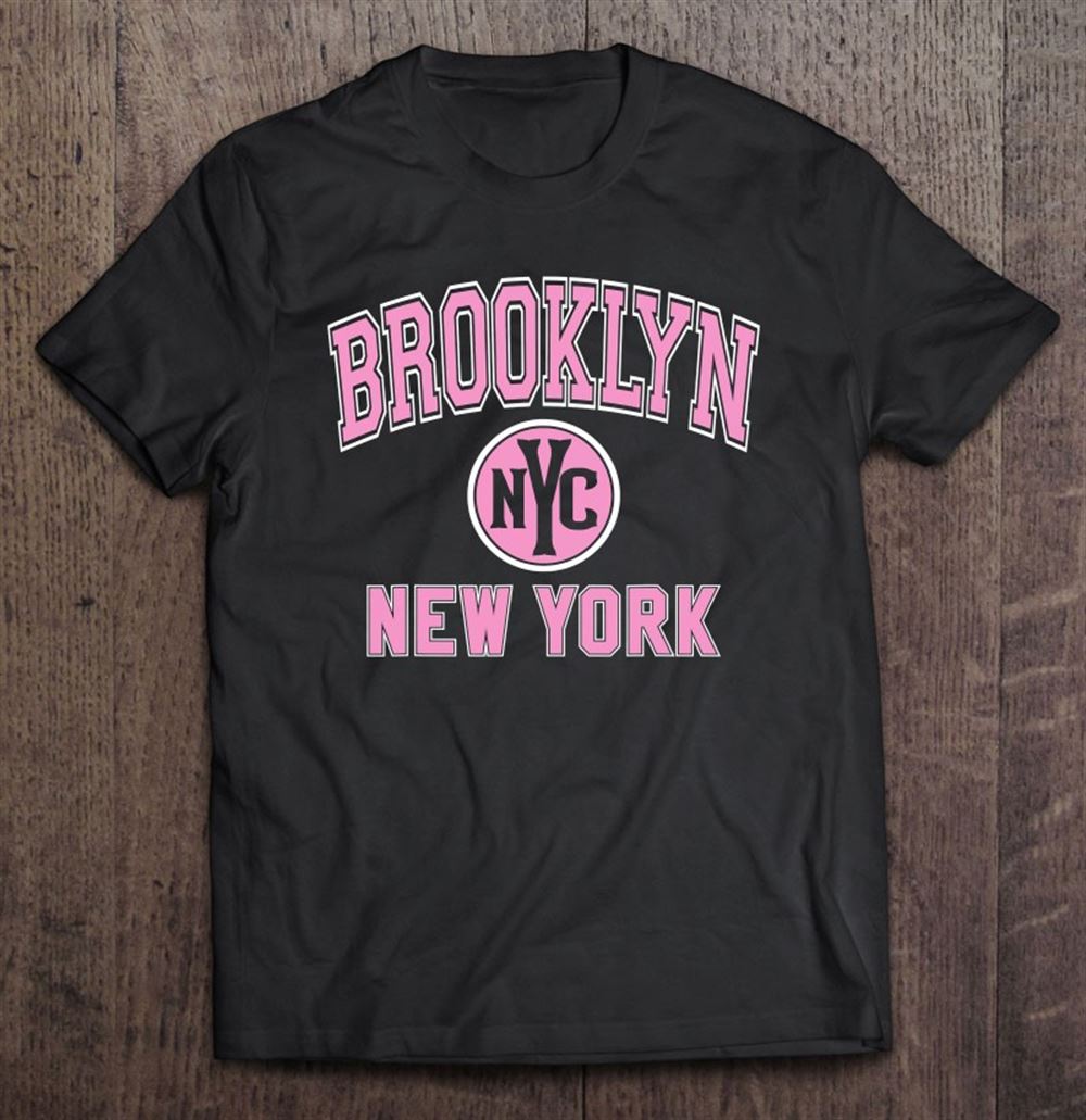 Amazing Brooklyn Nyc Varsity Style Pink Print 