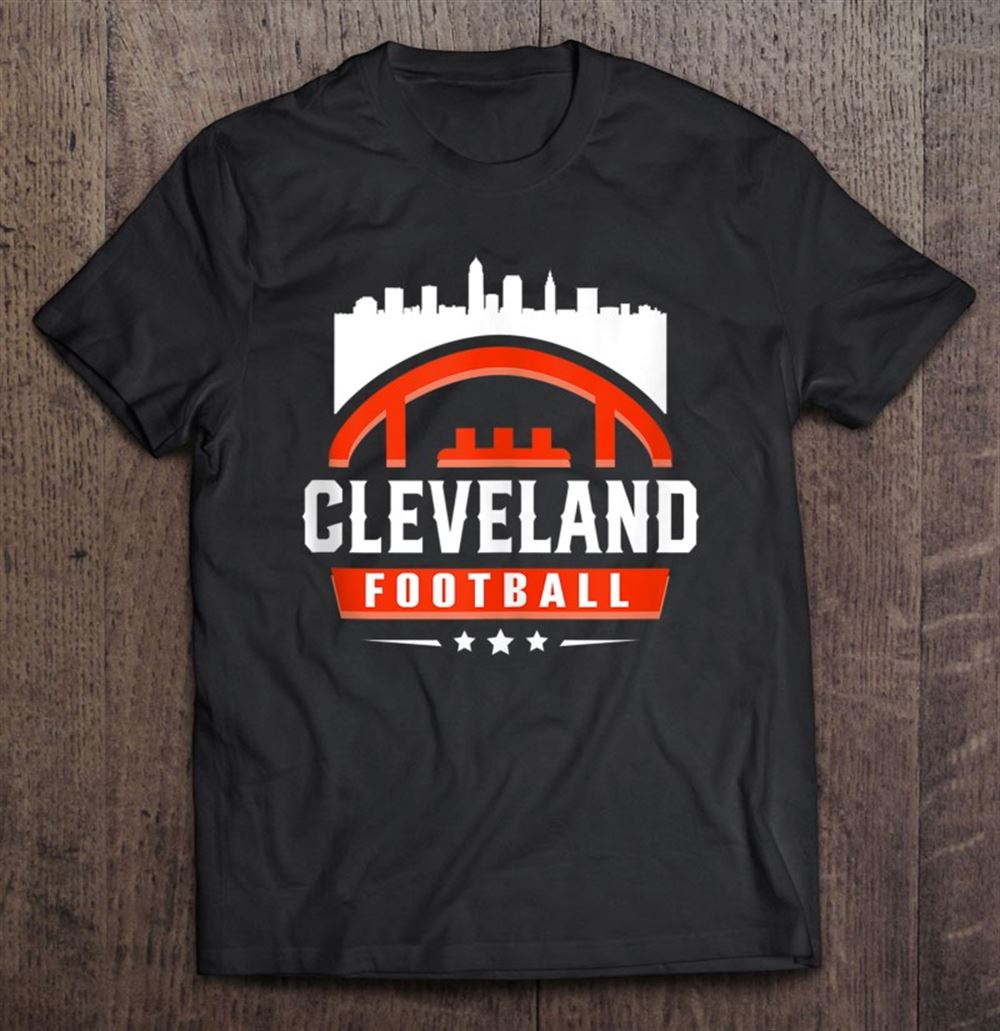 Great Classic Cleveland Football Stars City Skyline 