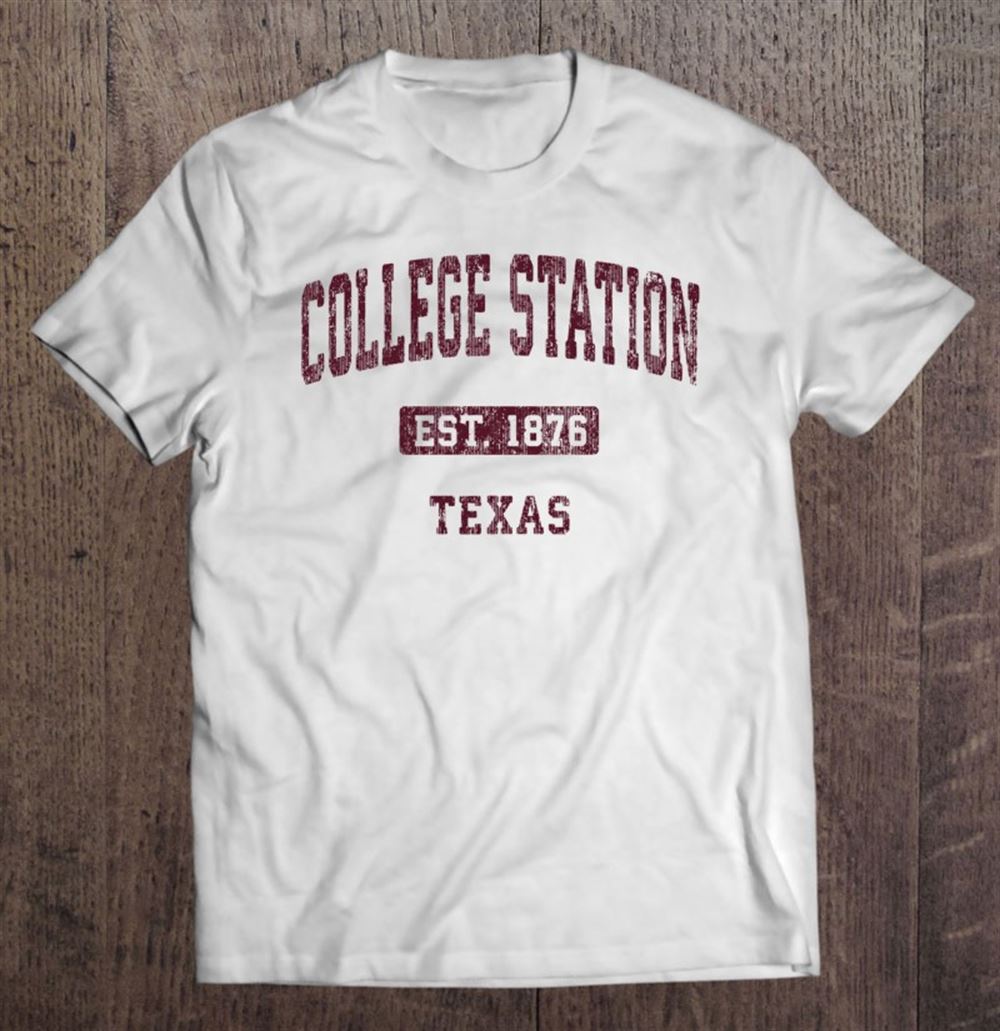 Great College Station Texas Tx Vintage Athletic Sports Design Pullover 