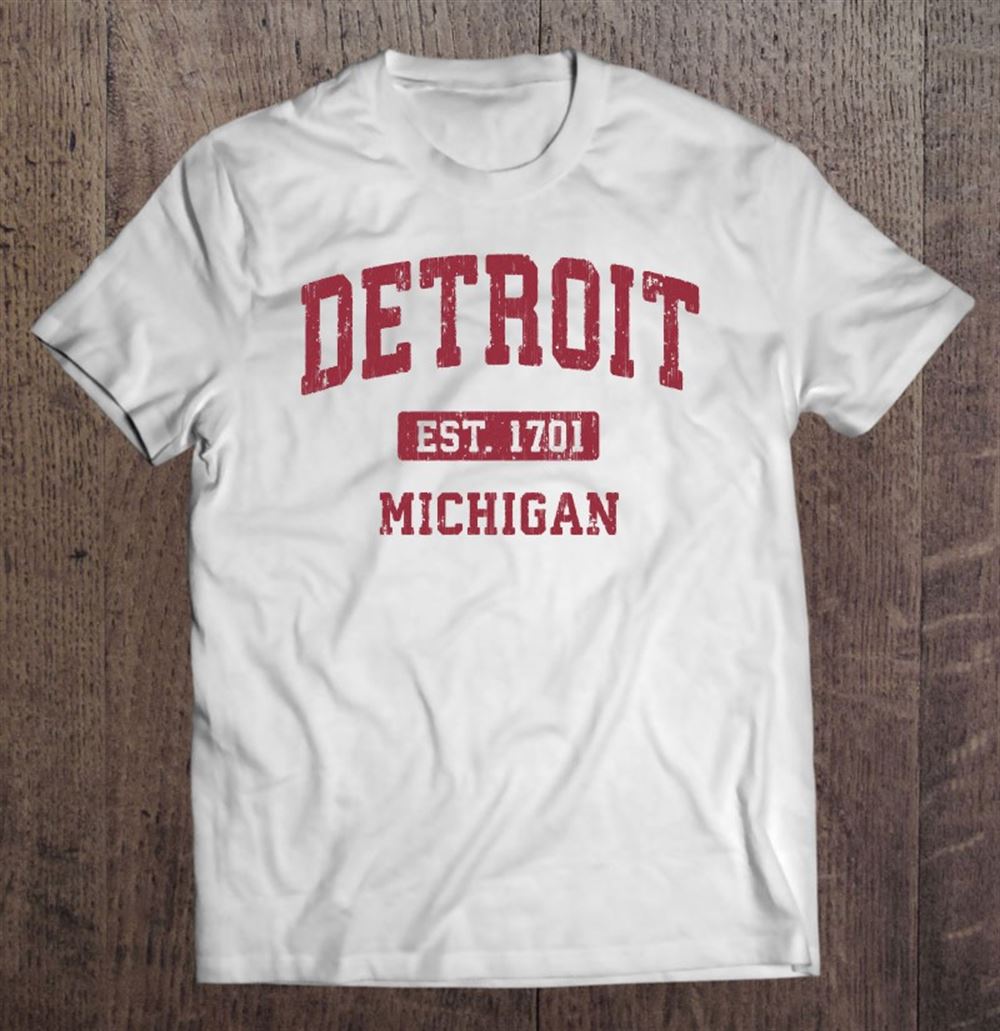 Gifts Detroit Michigan Mi Vintage Athletic Sports Design 