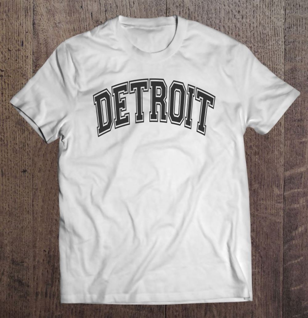 Amazing Detroit Michigan Varsity Style Black With Black Text 