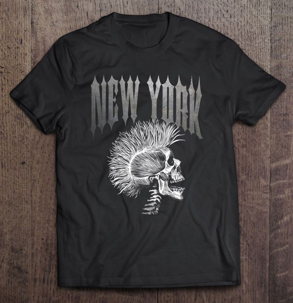 Attractive Distressed Metal 80s Rocker Rock Roll Skeleton New York 